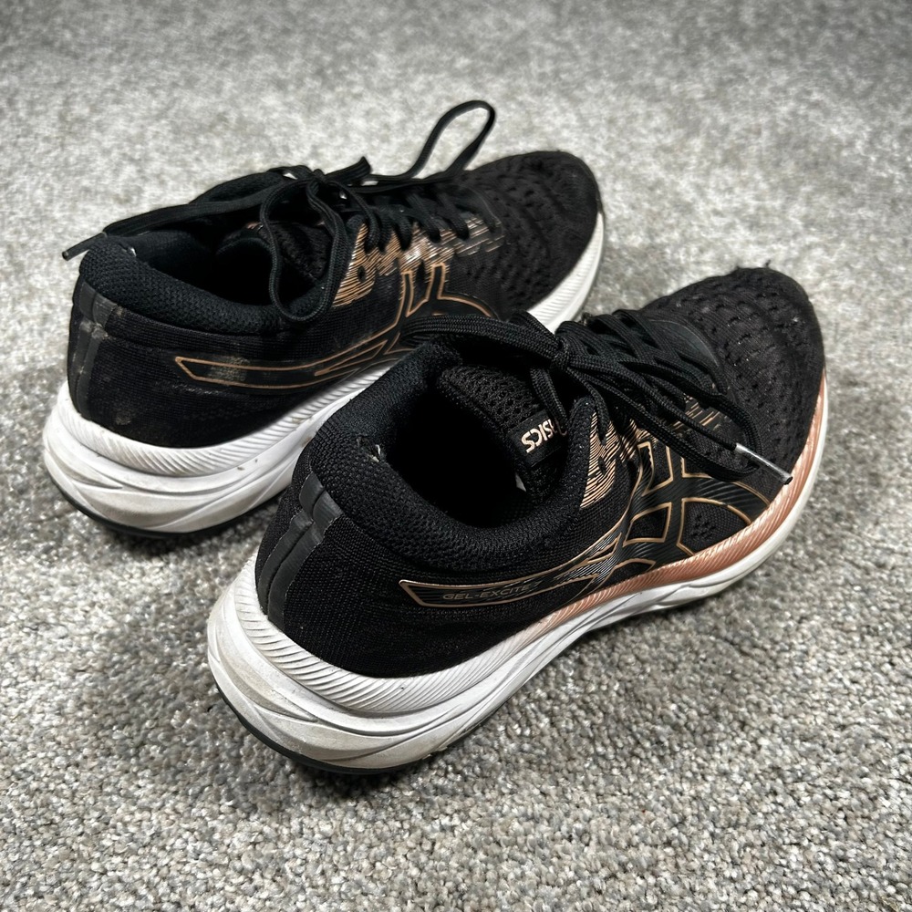 Asics Gel-Excite 7 Womens Running Shoes Black Rose Gold 1012A562 Size 6.5 - Picture 3 of 7